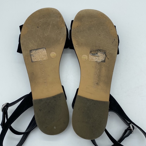 Sole Society Sandals Black Ruffles Womens Size 8.5 M - Picture 8 of 15
